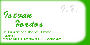 istvan hordos business card